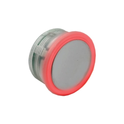 BOTÃO CÔNCAVO ESPELHADO VERMELHO 24V - 3 VIAS