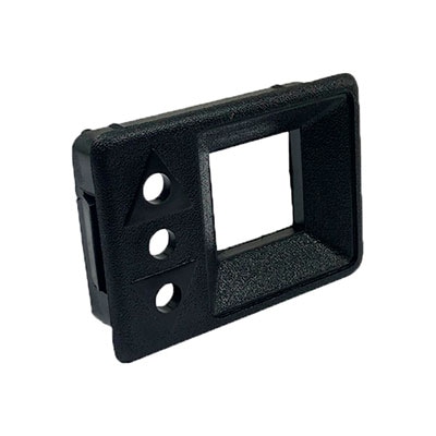 CORPO PARA BOTÃO COM 3 FUROS PARA LED PRETO