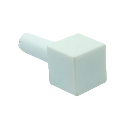 BOTÃO QUADRADO 14MM BRANCO SEM PINO