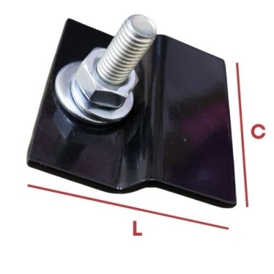 CLIP PARA GUIA 2MM (L64) X (C57) X 15MM COM PARAFUSO