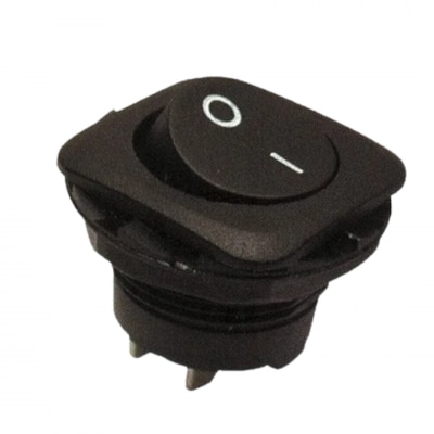 CHAVE GANGORRA ON/OFF KCD1-108-101 PRETA 10A C/ PORCA (50407R)