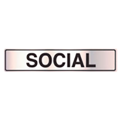 PLACA DE SINALIZAÇÃO -SOCIAL- 50 X 230MM