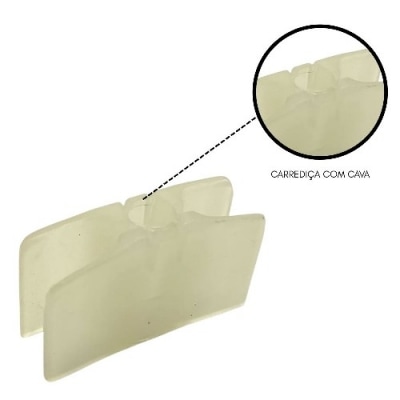 CORREDIÇA DE NYLON PARA PORTA SELCON COM CAVA