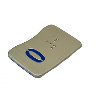 FRONTAL DO BOTÃO AK25 BLUE LED BRAILLE 24VDC GRAV. 0 (55423)