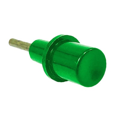 BOTÃO REDONDO 12MM VERDE COM PINO