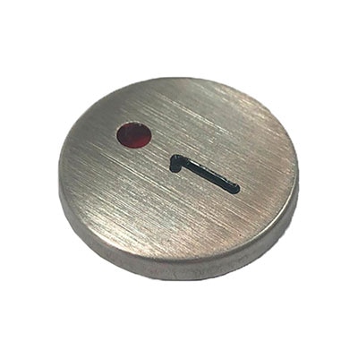 CAPACETE PARA BOTÃO CLASSE A EM INOX GRAVADO
