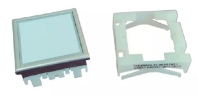 BOTÃO NEW SOFTPRESS CAPA DE INOX LISA PARA PAVIMENTO LED AZUL