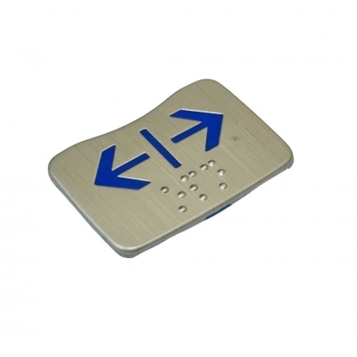 FRONTAL DO BOTÃO AK25 BLUE LED BRAILLE 24VDC GRAV. ABRE PORTA (55430)